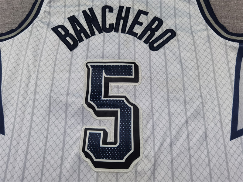 Orlando Magic BANCHERO # 5 White City Edition NBA Jerseys