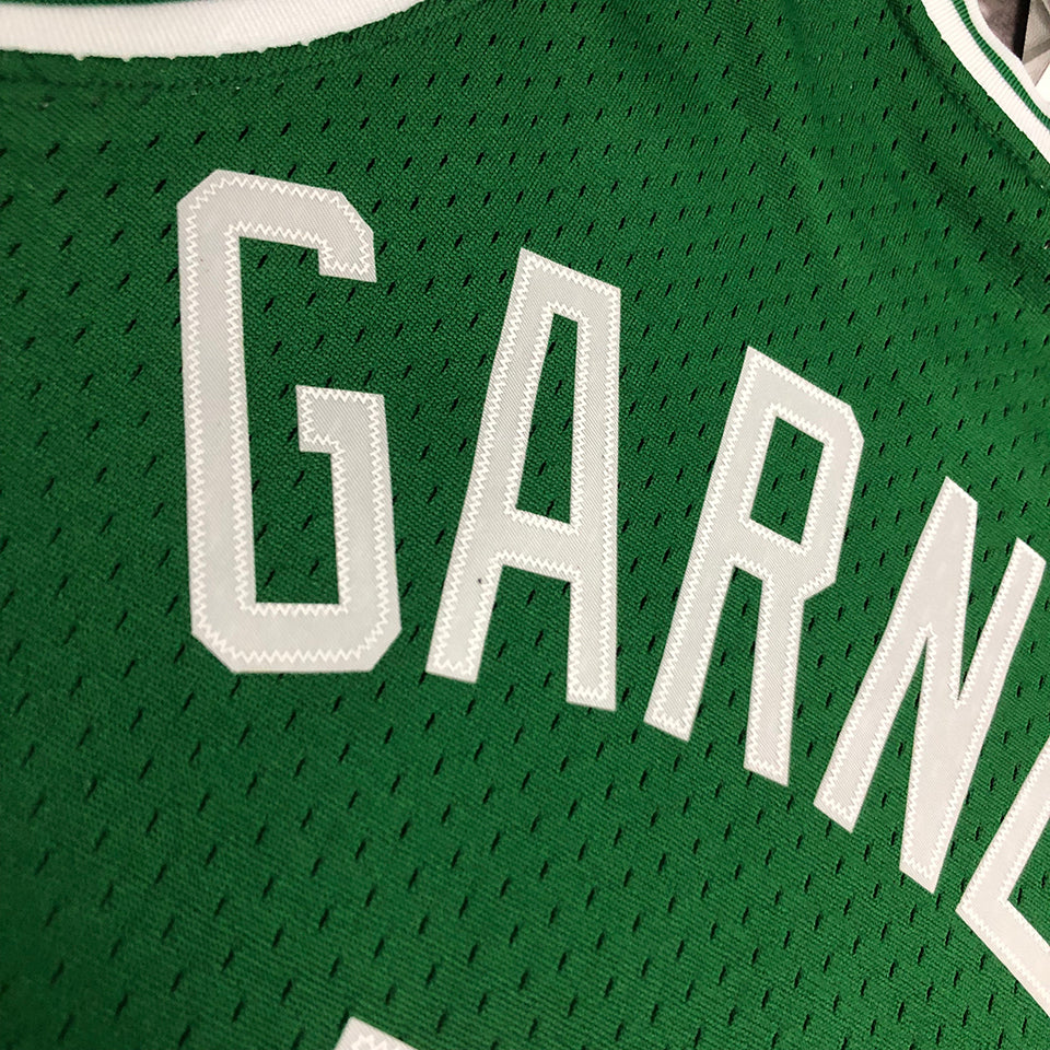 07/08 Celtics Retro Green Jersey - Garnett #5 (Hot Pressing)