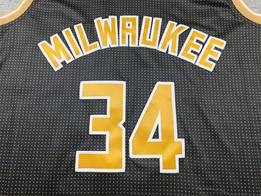 Milwaukee Bucks ANTETOKOUNMPO #34 Black Limited Edition NBA Jerseys