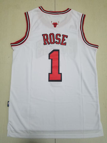 Chicago BULLS ROSE # 8 White NBA Jersey