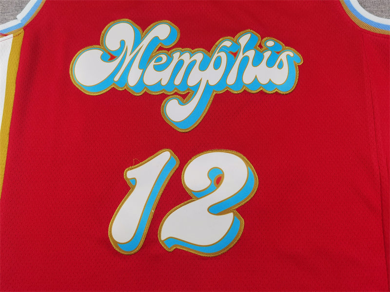 Memphis Grizzlies MORANT # 12 Red City Edition NBA Jerseys