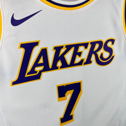 24/25 LA Lakers White Jersey - Anthony #7 (Hot Pressing)