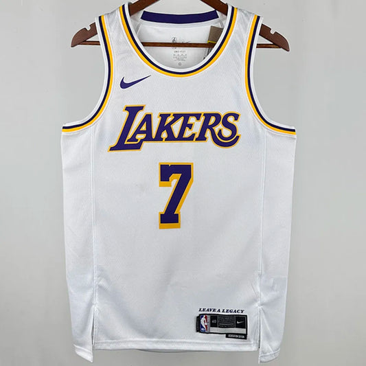 24/25 LA Lakers White Jersey - Anthony #7 (Hot Pressing)