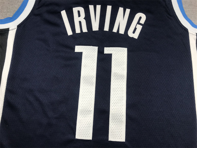 Dallas Mavericks IRVING # 11 Announced Dark Blue NBA Jersey