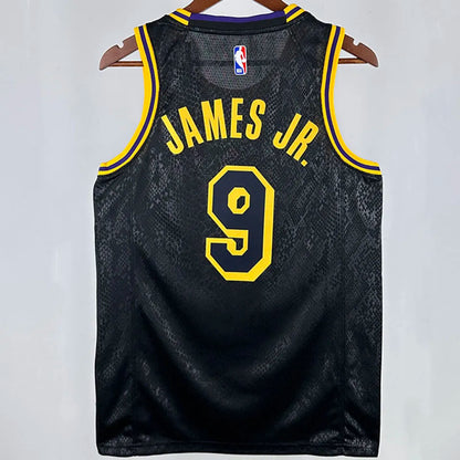 24/25 LA Lakers Black Jersey - James Jr. #9 (Hot Pressing)