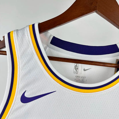 24/25 LA Lakers White Jersey - James Jr. #9 (Hot Pressing)