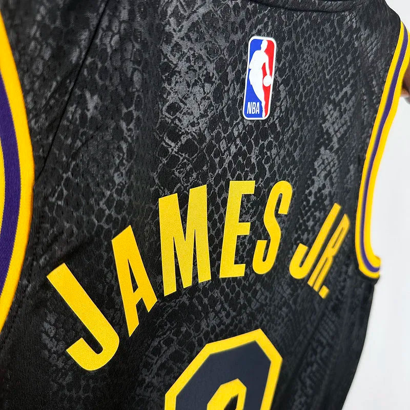 24/25 LA Lakers Black Jersey - James Jr. #9 (Hot Pressing)