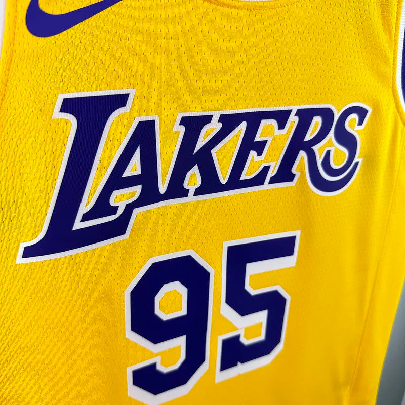 24/25 LA Lakers Yellow Jersey - Toscano #95 (Hot Pressing)