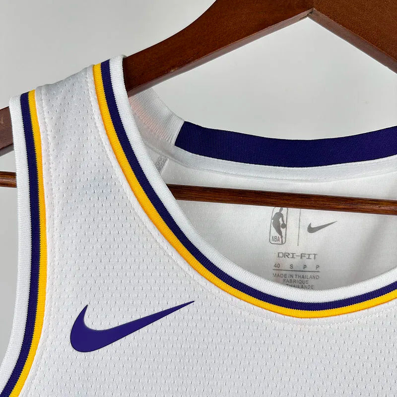 24/25 LA Lakers White Jersey - Toscano #95 (Hot Pressing)