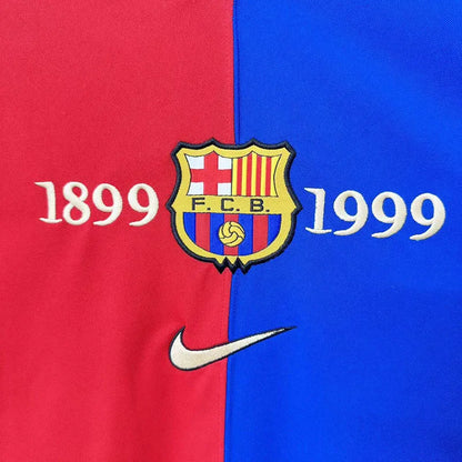 1999 Barcelona Home 100th Anniversary Version Retro Jersey