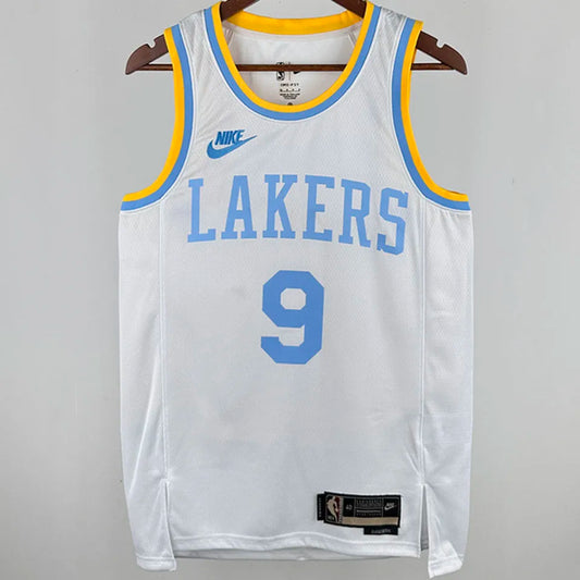 2025 LA Lakers White Jersey - James Jr. #9 (Hot Pressing)