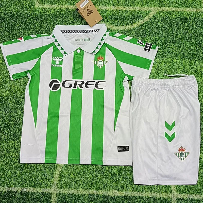 2024-25 Real Betis Kids Home Soccer Jersey Suit