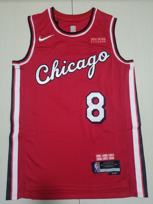 Chicago BULLS LAVINE # 8 Red NBA Jersey