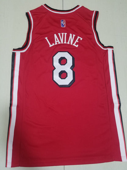 Chicago BULLS LAVINE # 8 Red NBA Jersey