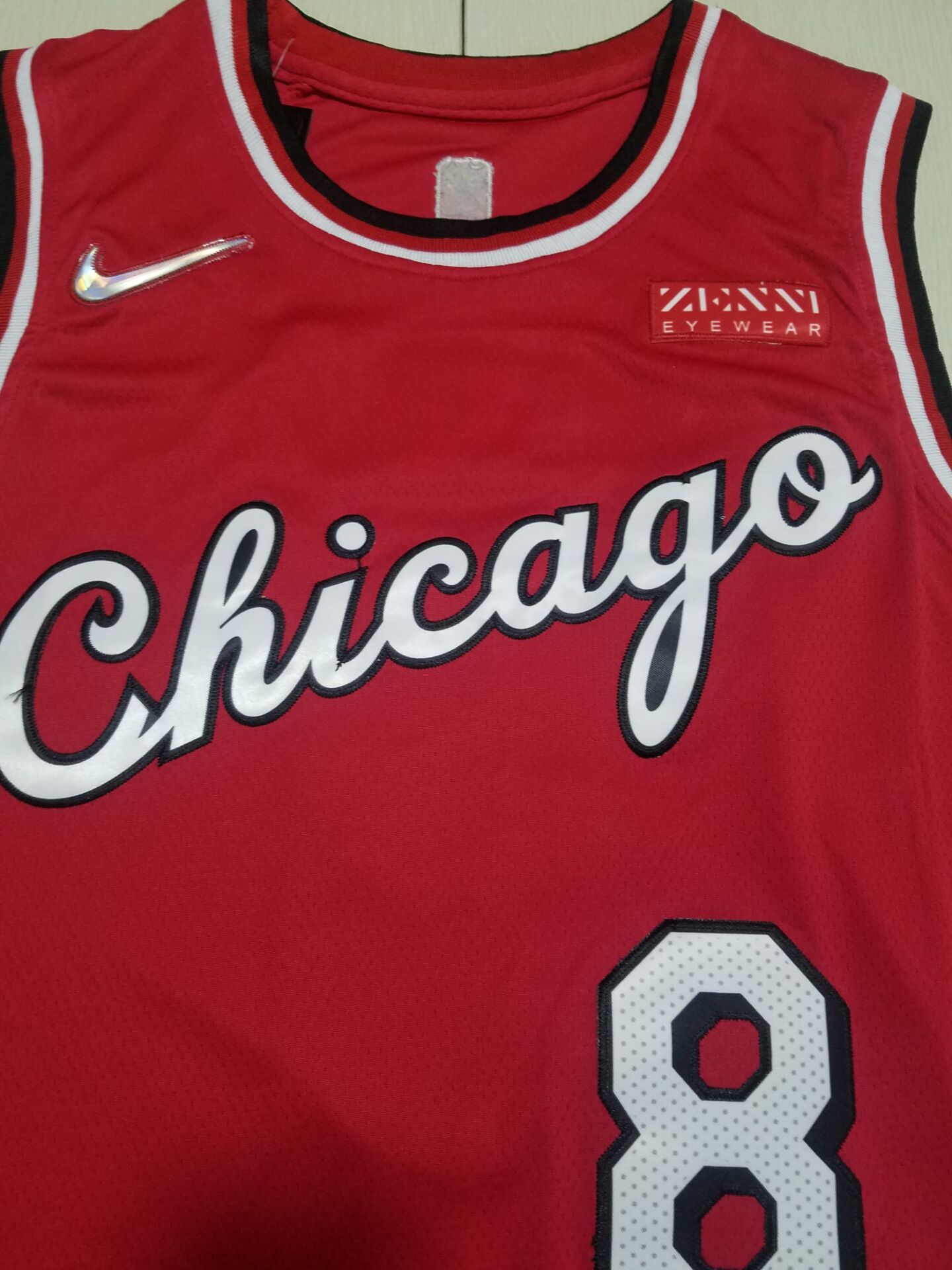 Chicago BULLS LAVINE # 8 Red NBA Jersey