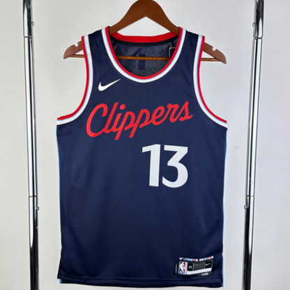 2024-25 Clippers GEORGE #13 Navy Blue Away Top Quality Hot Pressing NBA Jersey