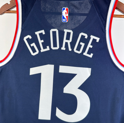 2024-25 Clippers GEORGE #13 Navy Blue Away Top Quality Hot Pressing NBA Jersey