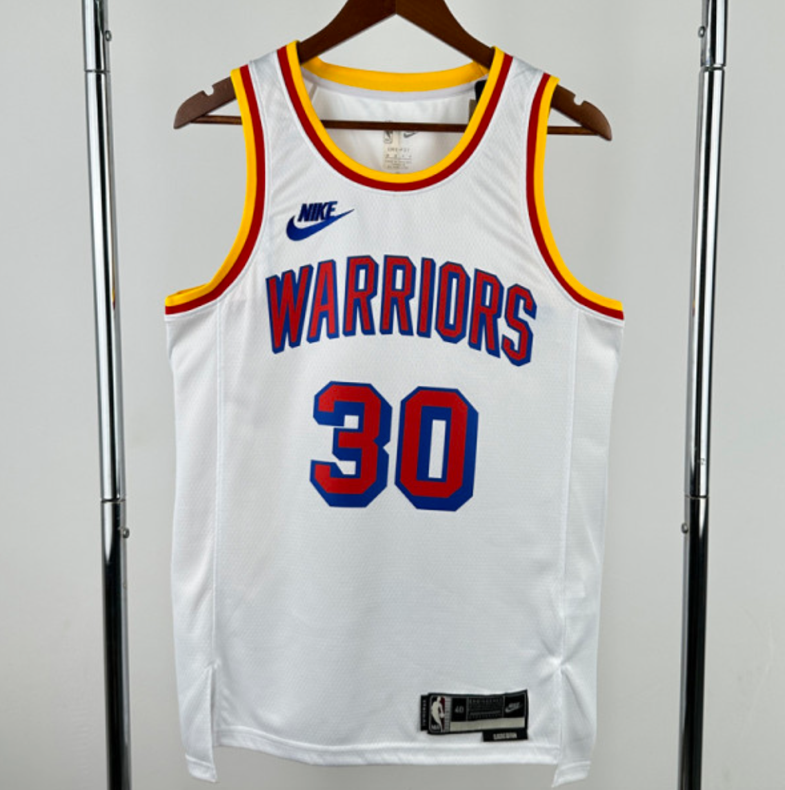 2024-25 WARRIORS CURRY #30 White Retro Top Quality Hot Pressing NBA Jersey