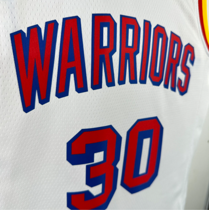 2024-25 WARRIORS CURRY #30 White Retro Top Quality Hot Pressing NBA Jersey