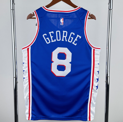 2022-23 76ERS GEORGE #8 Blue Top Quality Hot Pressing NBA Jersey