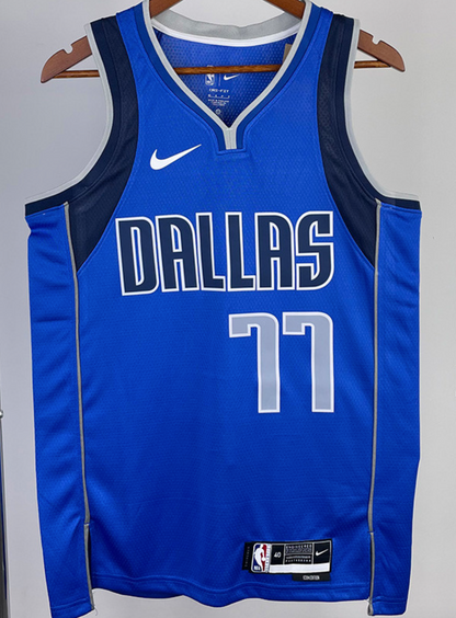 Dallas Mavericks DONCIC #77 Blue Home Top Quality Hot Pressing NBA Jersey