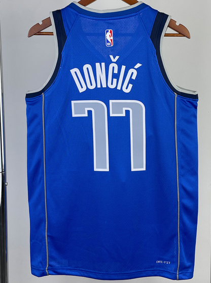 Dallas Mavericks DONCIC #77 Blue Home Top Quality Hot Pressing NBA Jersey