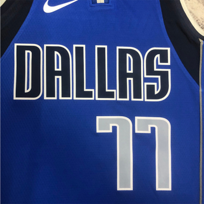 Dallas Mavericks DONCIC #77 Blue Home Top Quality Hot Pressing NBA Jersey