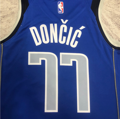 Dallas Mavericks DONCIC #77 Blue Home Top Quality Hot Pressing NBA Jersey