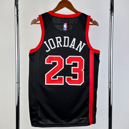 BULLS JORDAN #23 Black City Edition Top Quality Hot Pressing NBA Jersey