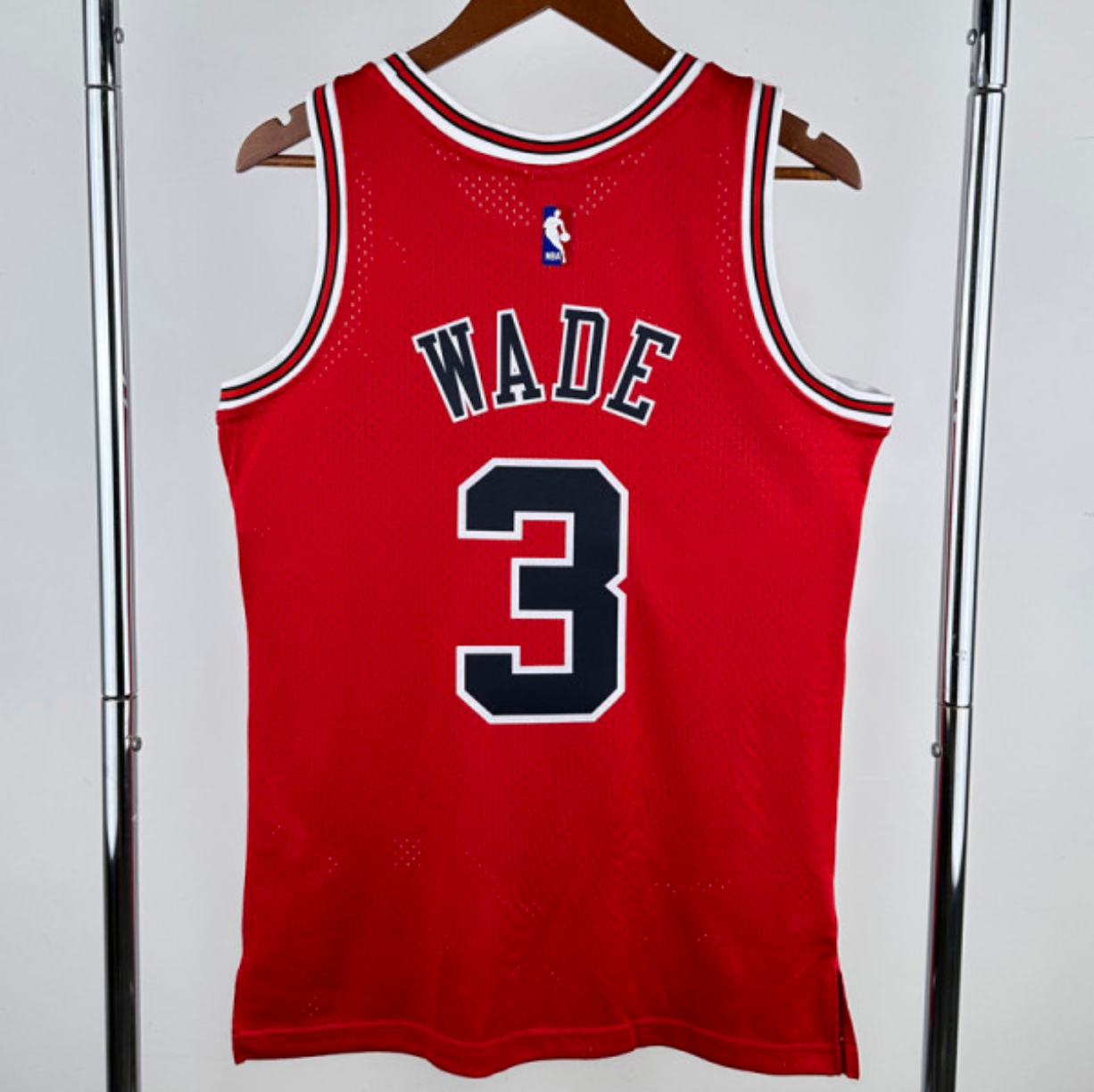 BULLS WADE #3 Red Retro Top Quality Hot Pressing NBA Jersey