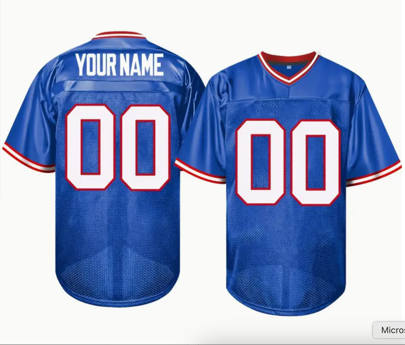 NFL American Football New York Giants Personalized Jersey - High-Quality Embroidered Athletic Shirt with Custom Name & Number