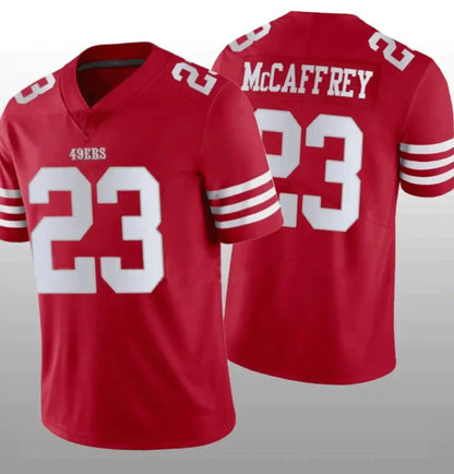 San Francisco 49ers Scarlet Red Jersey - Kittle, Bosa, McCaffrey, Purdy Jersey