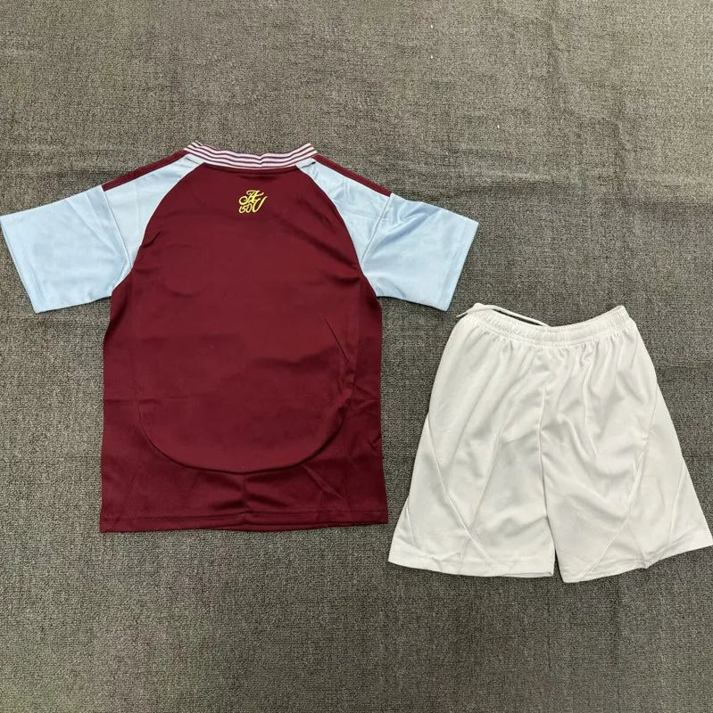 2024-25 Aston Villa Kids Home Soccer Jersey Suit