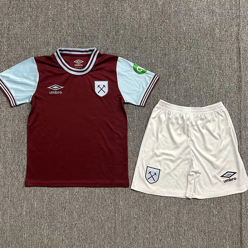 2024-25 West Ham Kids Home Soccer Jersey Suit