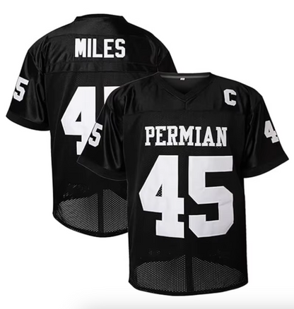 PERMIAN Football Jersey MILES #45 American Rugby - Breathable and Quick-Drying Stitched Quality Fabric