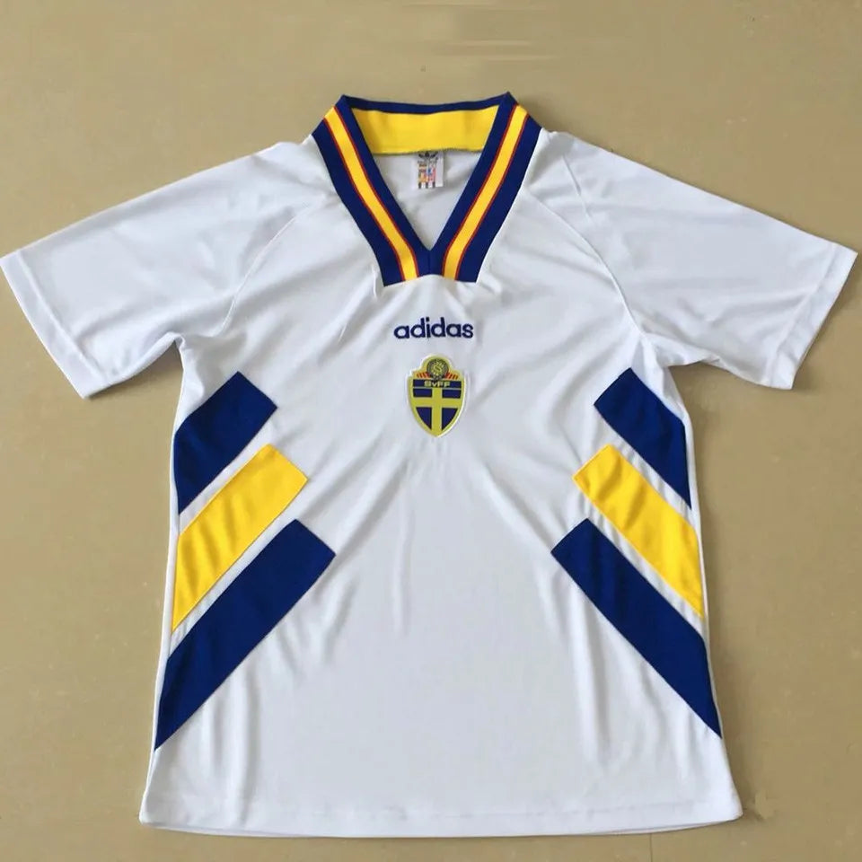 Sweden White Retro Soccer Jersey (add "Gyökeres" or your preferred name)