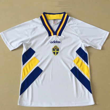 Sweden White Retro Soccer Jersey (add "Gyökeres" or your preferred name)