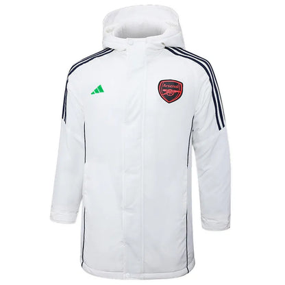 Arsenal Logo Hooded Windbreaker Fabric Cotton Coat