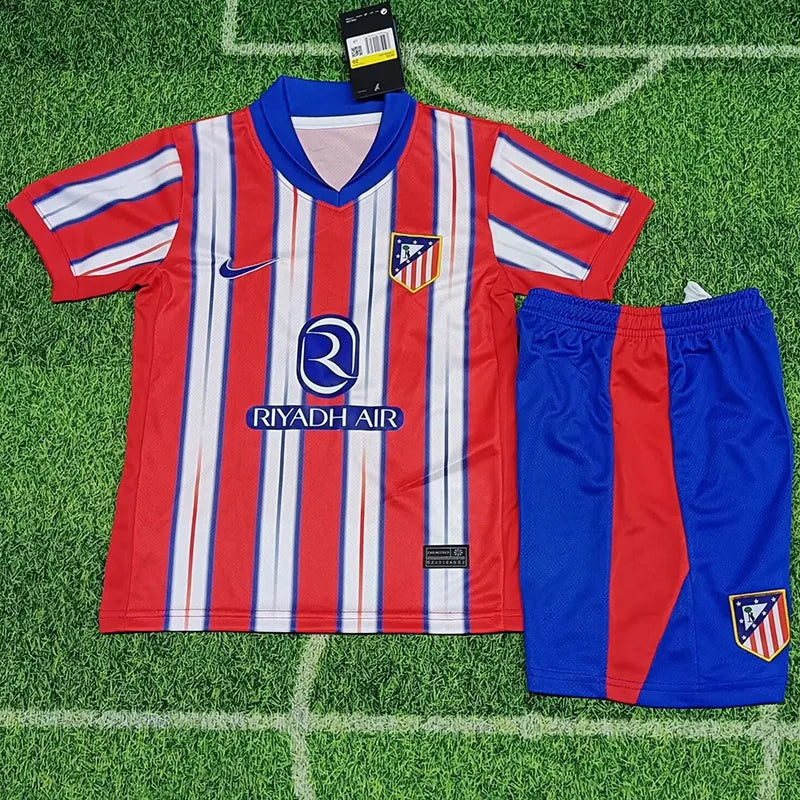 2024-25 Athletico Madrid Kids Home Soccer Jersey Suit