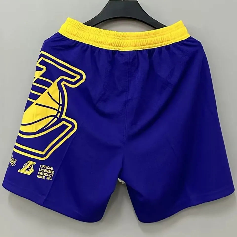 23/24 LA Lakers Blue Cotton NBA Shorts