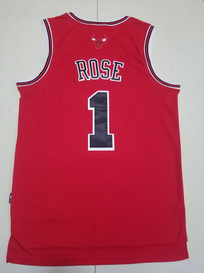 Chicago BULLS ROSE # 1 Red NBA Jersey