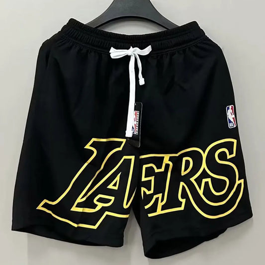 23/24 LA Lakers Black Cotton NBA Shorts