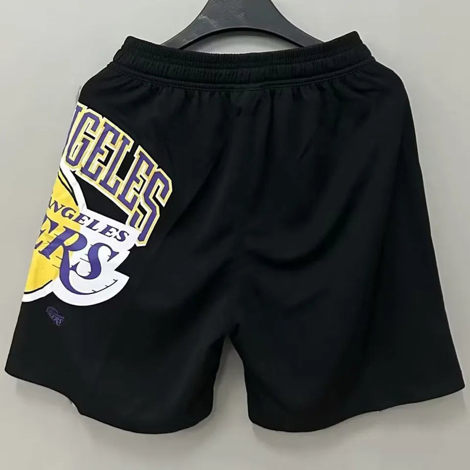 23/24 LA Lakers Black Cotton NBA Shorts