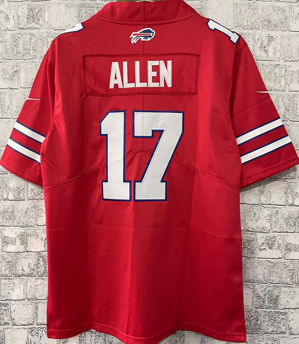 Buffalo Bills ALLEN # 17 Red NFL Jersey