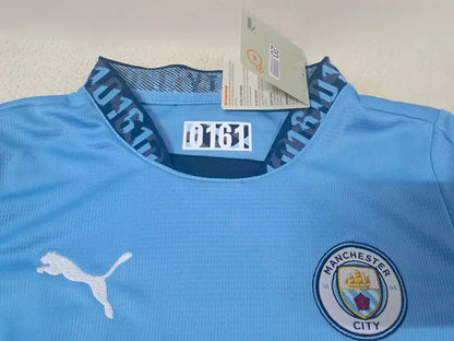 2024-25 Man City Kids Home Soccer Jersey Suit