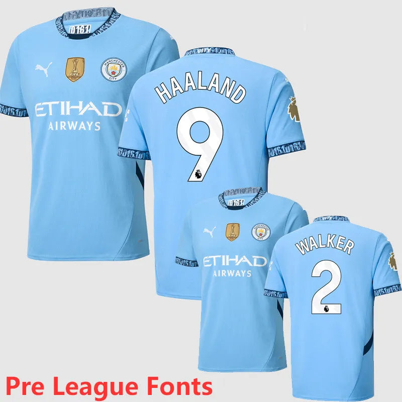 2024-25 Man City Kids Home Soccer Jersey Suit