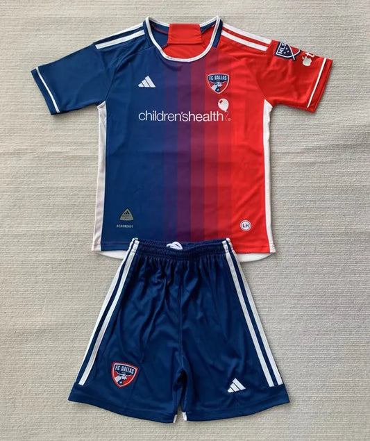 2024-25 Dallas FC  Kids Home Soccer Jersey Suit