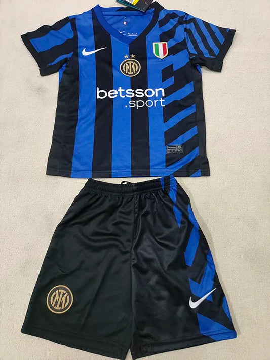 2024-25 Inter Kids Home Soccer Jersey Suit