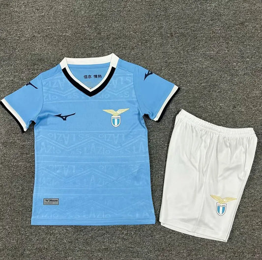 2024-25 Lazio Kids Home Soccer Jersey Suit