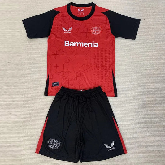 2024-25 Leverkusen Kids Home Soccer Jersey Suit